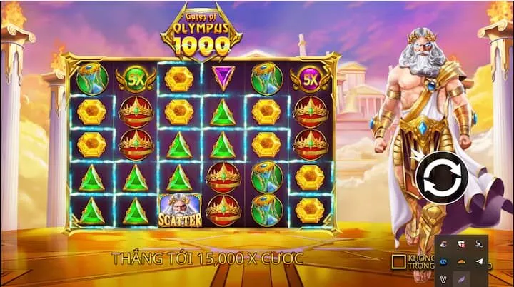Tham gia trò chơi Gate of Olympus 1000 nhân thưởng lớn
